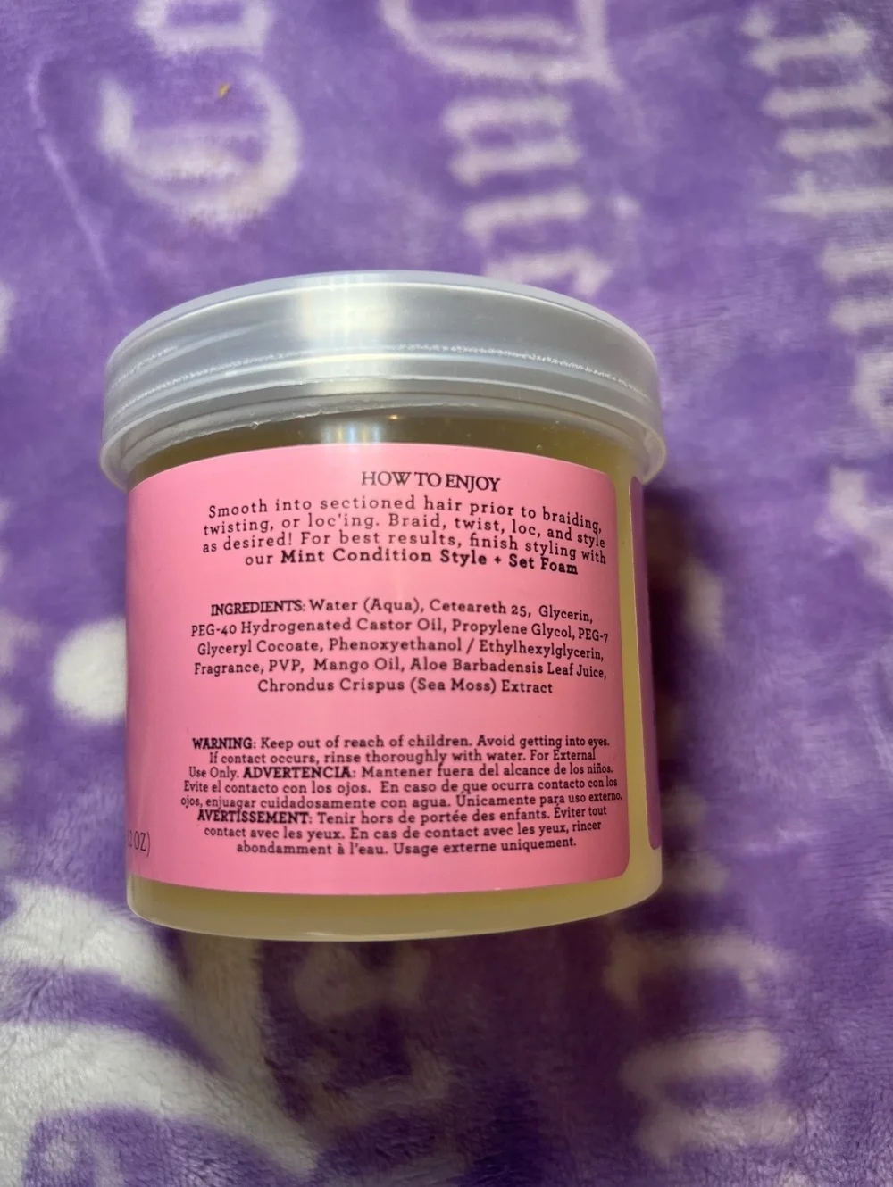 Camille Rose Mint Condition Braiding Gel Extreme Hold 12oz